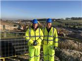 Borden Chair Cllr Clive Sims and highways lead Cllr John Fassenfelt visit to the Grahams M2/J5 site