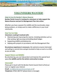 Nature Reserve Volunteers wanted